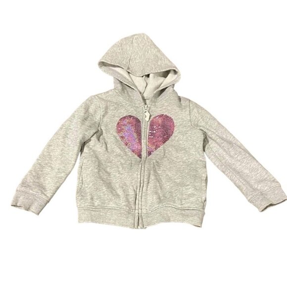 Carter's Size 4T Girls Gray and Pink Hooded Jacket #G-3-33 - Picture 1 of 4